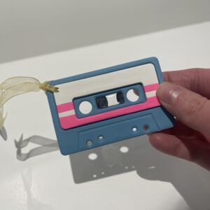 Blue & Pink Mix Tape Ornament by Monday Clay